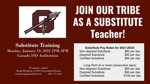 Substitute Training: January 10, 2022